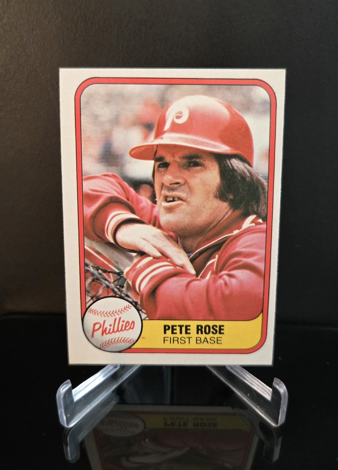 PETE ROSE 🔥 1981 Fleer Baseball Card #1 Philadelphia Phillies