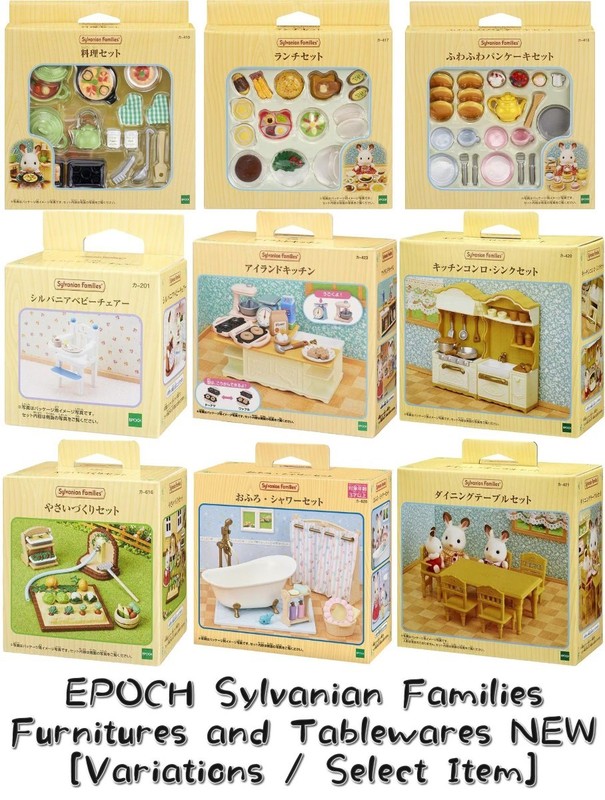 Epoch Sylvanian Families/Calico Critters Furnitures,Tableware (Select Item) NEW