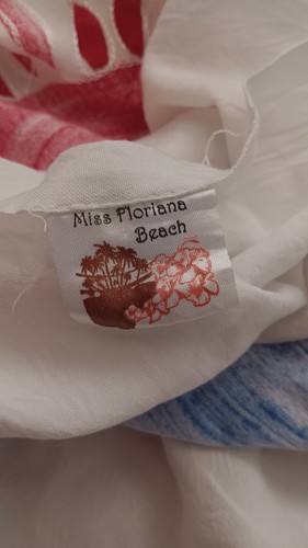 Miss Floriana Beach White Blue Dolphin Shawl Wrap Sarong Swim Cover Up - Picture 5 of 6