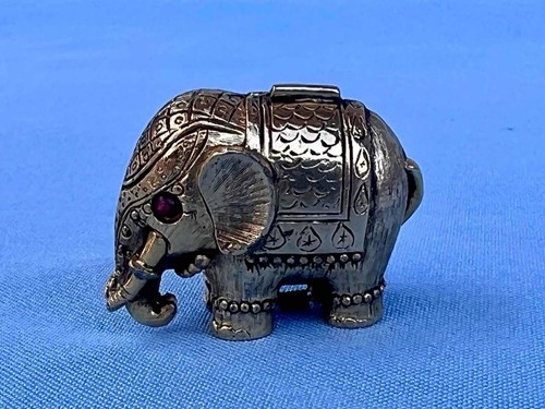 Vintage Empty Max Factor Tiny Tusker Elephant Solid Perfume Gold Tone ...