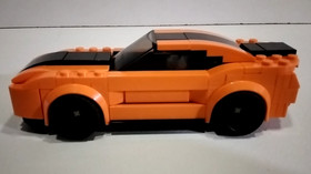 Custom Orange/Black Ford Mustang GT - This is a modified LEGO 75871 Speed Champi