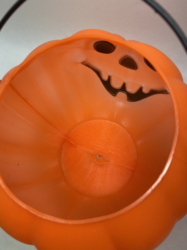 Halloween Orange Pumpkin Trick Or Treat Bucket Pail 2010 General Foam