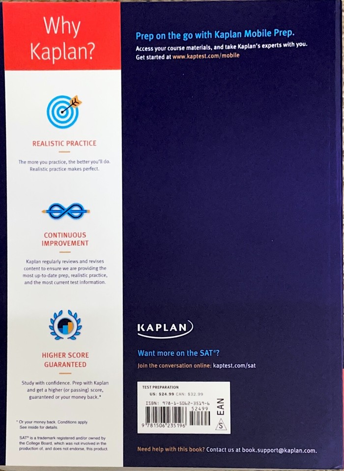 Kaplan’s 2018, 15th Edition, 8 Practice Tests for the SAT, By Kaplan ...