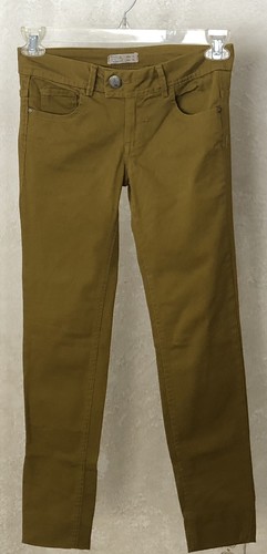 Pull&Bear PULL and BEAR JEANS Mex 26 Euro 36 27x31 Chartreuse Basic Denim RARE - Picture 3 of 17