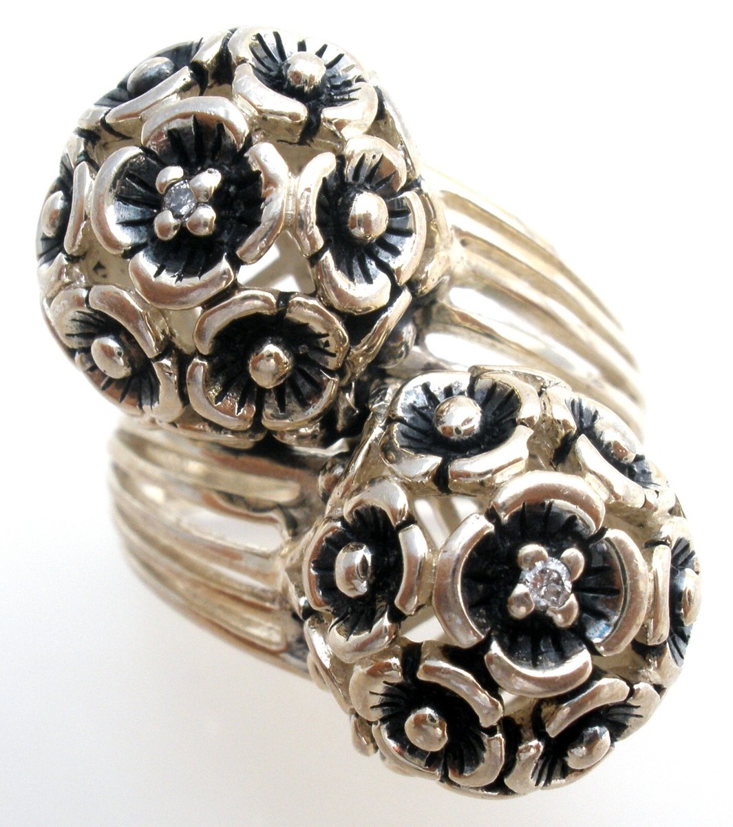 Black Onyx Wrap Spoon Ring with Bead and Scroll Design Sterling Silver Black Onyx Wrap Spoon Ring with Bead and Scroll Design Sterling Silver