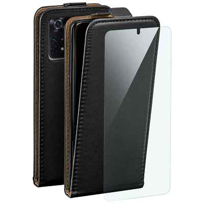 Handy Tasche für Xiaomi Poco M4 Pro Handyhülle Flip Case Schutz Hülle mit Folie