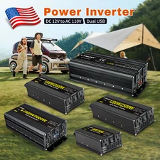 1000W 2000W 3000W Power Inverter DC 12V to AC 110V 120V Converter With 2USB Trip