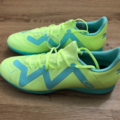 Puma Future Play It Yellow/Blue Mens Size 13 Indoor Lace Up Soccer Shoes