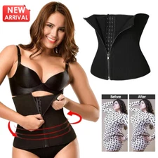 Women Sauna Corset Waist Trainer Sweat Belt Tummy Control Yoga Slim Body Shaper#
