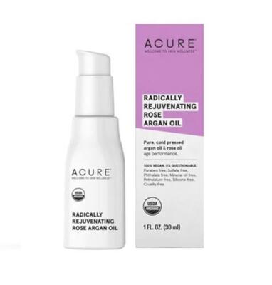 ACURE Radically Rejuvenating Rose Argan Oil - Face, Hair & Body Oil Serum Rich 