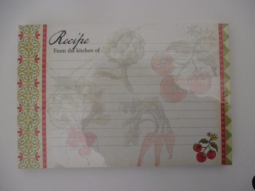 TBOT Garden Veggies kitchen RECIPE CARDS 4x6 cook book organizer housewarming - Picture 2 of 3