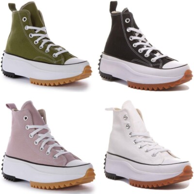 Converse A05700C Run Star Hike Plattform Saisonale Unisex Trainer Grün UK 2-11