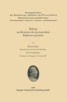 Beitrag Zur Kenntnis Der Peruanischen Kakteenvegetation | Buch | 9783540023371