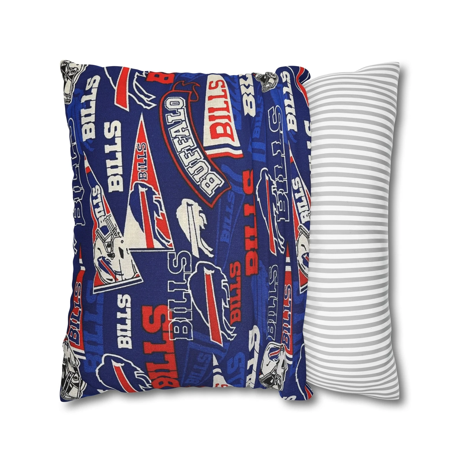 Buffalo Bills Spun Square Throw Pillowcase