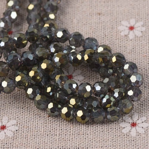 100pcs 6mm Round Sphere Ball Faceted Crystal Glass Loose Spacer Craft Beads lot - Picture 96 of 110