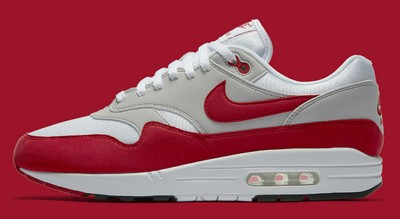Nike Air Max 1 Anniversary OG 2017 Retro Red Grey White 908375-100 sz 11.5  Men's | eBay