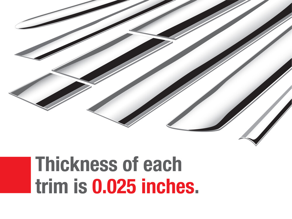 TYGER For 1998-2011 Lincoln Town Car Lower Rocker Panel Stainless Trim ...