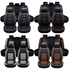 Leather Car Seat Covers Full Set Cushion For Dodge Ram 1500 2009-2023 2500 3500