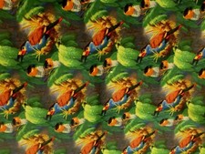 BIRD FABRIC MACAWS WILD WINGS BY DAVID TEXTILES VERY COLORFUL BIRDS BTY NEW