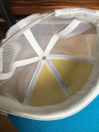 Vintage Mesh Trucker Hat NG Vehicle Blue White Gold Snap Back Made In Canada - Bild 5 von 12