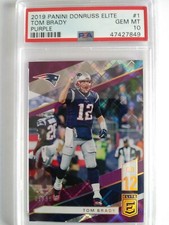 Tom Brady 2019 Panini Donruss Elite # 1 Purple PSA 10 Extremely Rare! POP 3