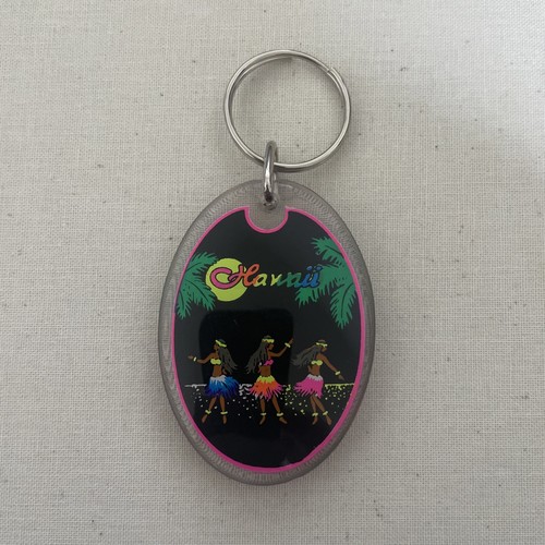 Vintage Hawaii Hula Dancers Keychain Key Ring Chain | eBay