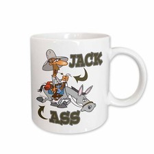 3dRose Jackass Jack Riding an Ass Donkey Mug