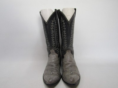 Cowtown Mens Size 8 D Gray Blue Leather Cowboy Western Boots Cowtown Mens Size 8 D Gray Blue Leather Cowboy Western Boots  main image 4