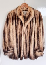Genuine Fitch Fur Coat Size 10