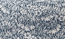 Hines  Co. All Over Botanical Floral Linen Print Fabric- Meadow Lapis 90821/61