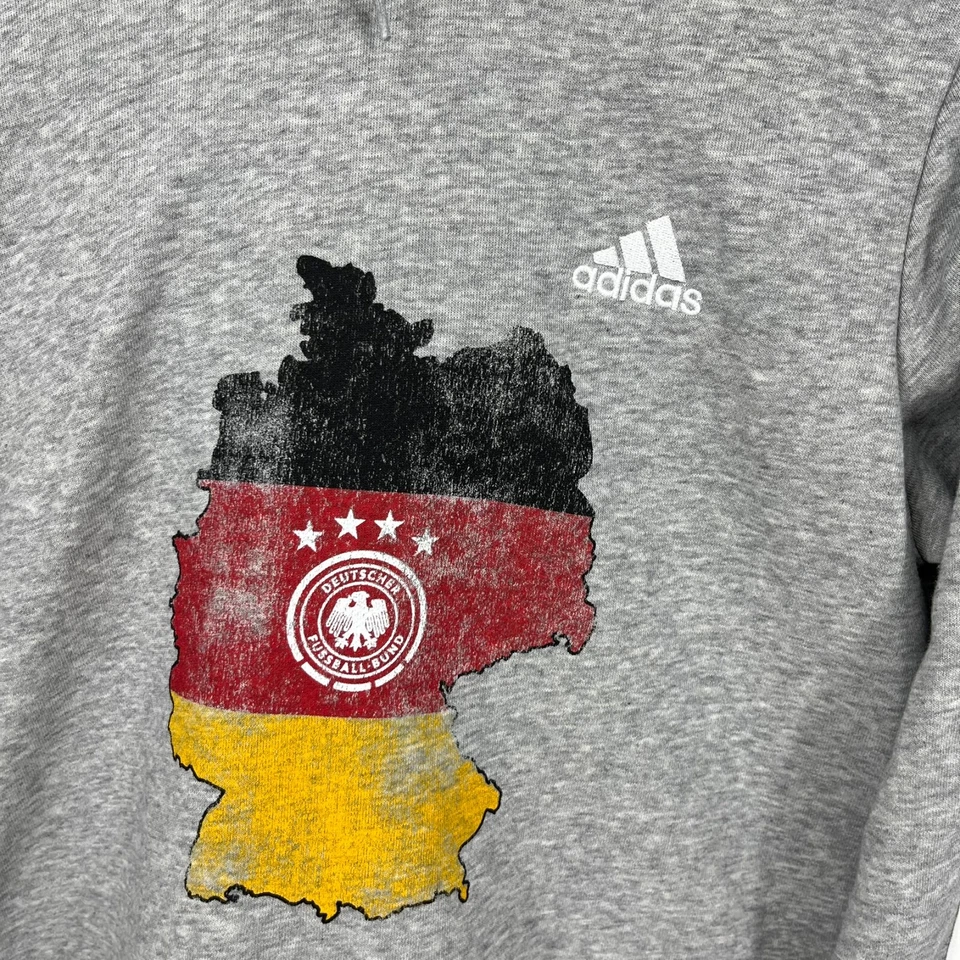 Adidas Alemania Sudadera con Capucha Para Mujer Talla S Gris Alemán Fútbol Fútbol Pullover Foto 4 de 4