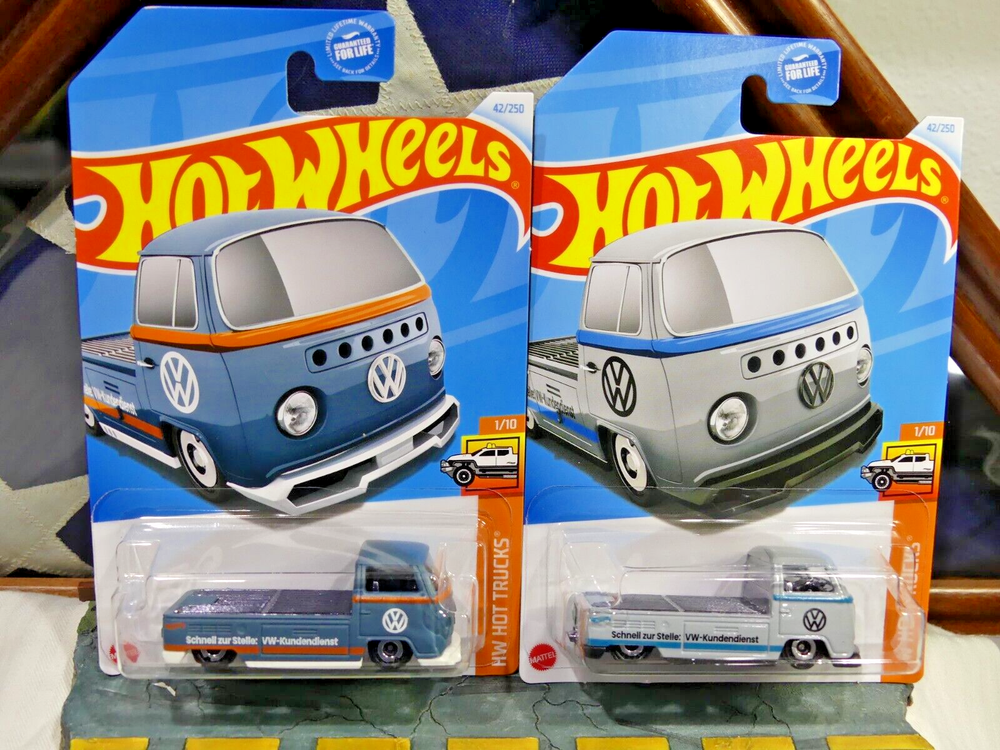 HOT WHEELS VOLKSWAGEN T2 PICKUP - LOT OF 2 VERSIONS - NICE!!!