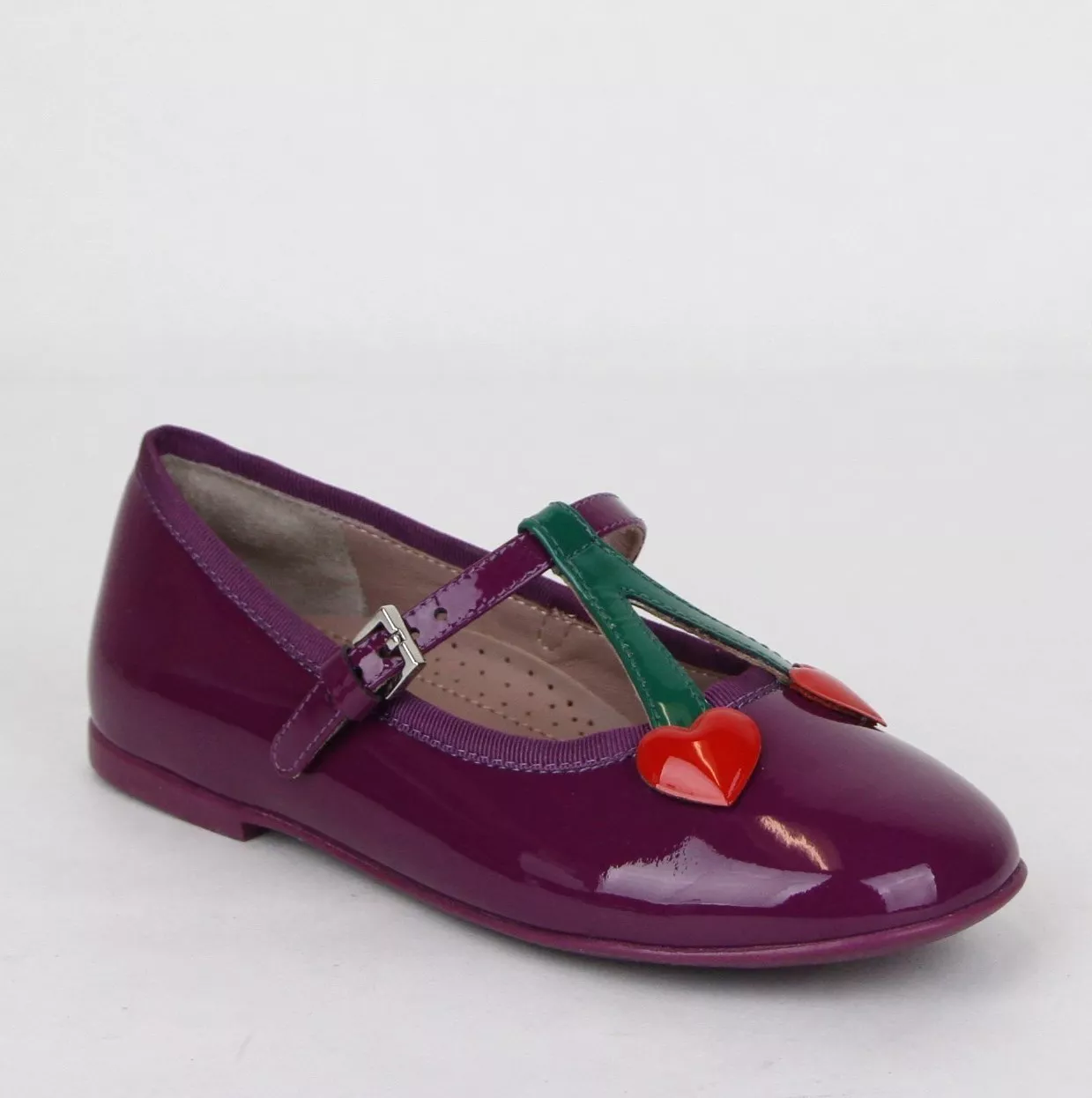 Gucci fille tout petit violet cuir verni ballet plat Gucci 25/US 9 433117 5281