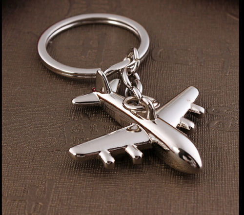 Classic 3D Simulation Model airplane plane Keychain Key Chain Ring Keyring Gift - Afbeelding 1 van 9