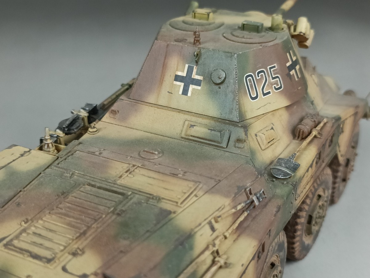 1/35 Built WWII German Sd.Kfz 234/2 PUMA 8x8 Heavy Armoured Car