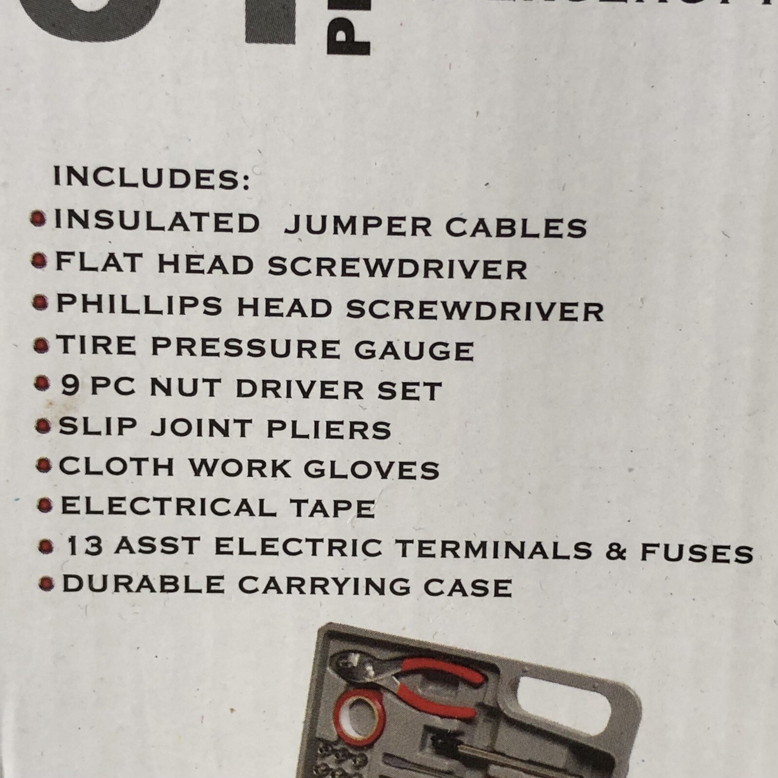 Auto Emergency Kit Set Roadside Car Tool Vehicle Safety Kit Jumper 31 Piece NEW