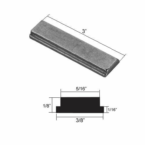 Shower Door Strike Jamb Magnet for Swing Shower Doors - 3" long X 3/8 wide - Picture 2 of 2