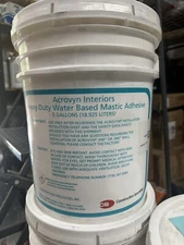 Acrovyn® Interiors Heavy Duty Water-Based Mastic Adhesive  -  5 GAL 18.925 LIT