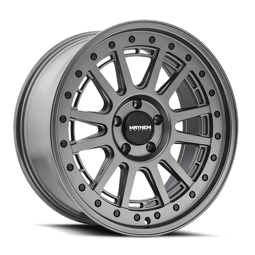 (Set-4) Mayhem Compass 18x9 6x139.7 18mm Satin Gunmetal Wheels Rims 18 Inch - Picture 2 of 4