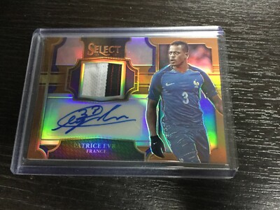 2017-18 PANINI SELECT Soccer Patrice Evra France /49 Cooper Patch AUTO Autograph