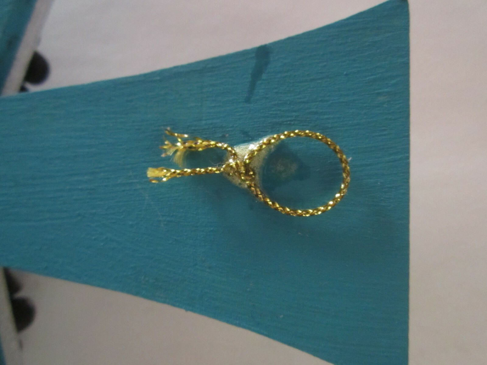  3 LAYER CROSS, TURQUOISE PAINTED WOOD W/ ELEGANT CROSS ON TOP  -  8"X5' NEW