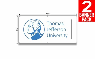 Thomas Jefferson University 24 X 48 Inch Vinyl Banner 2 Pack Ebay