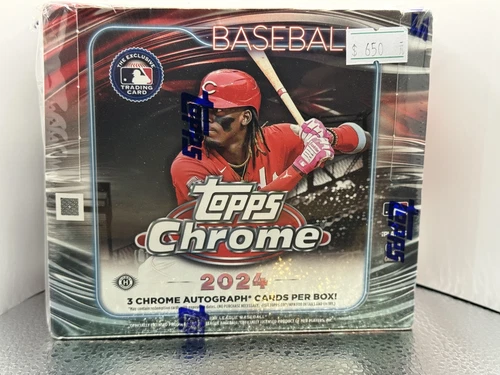 2024 Topps Chrome Baseball Factory SEALED Jumbo Box 3 Autos /Box Elly Merrill 
