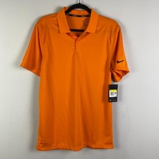 Nike Dri-Fit Golf Polo Shirt Mens Small Orange Short Sleeve 891881