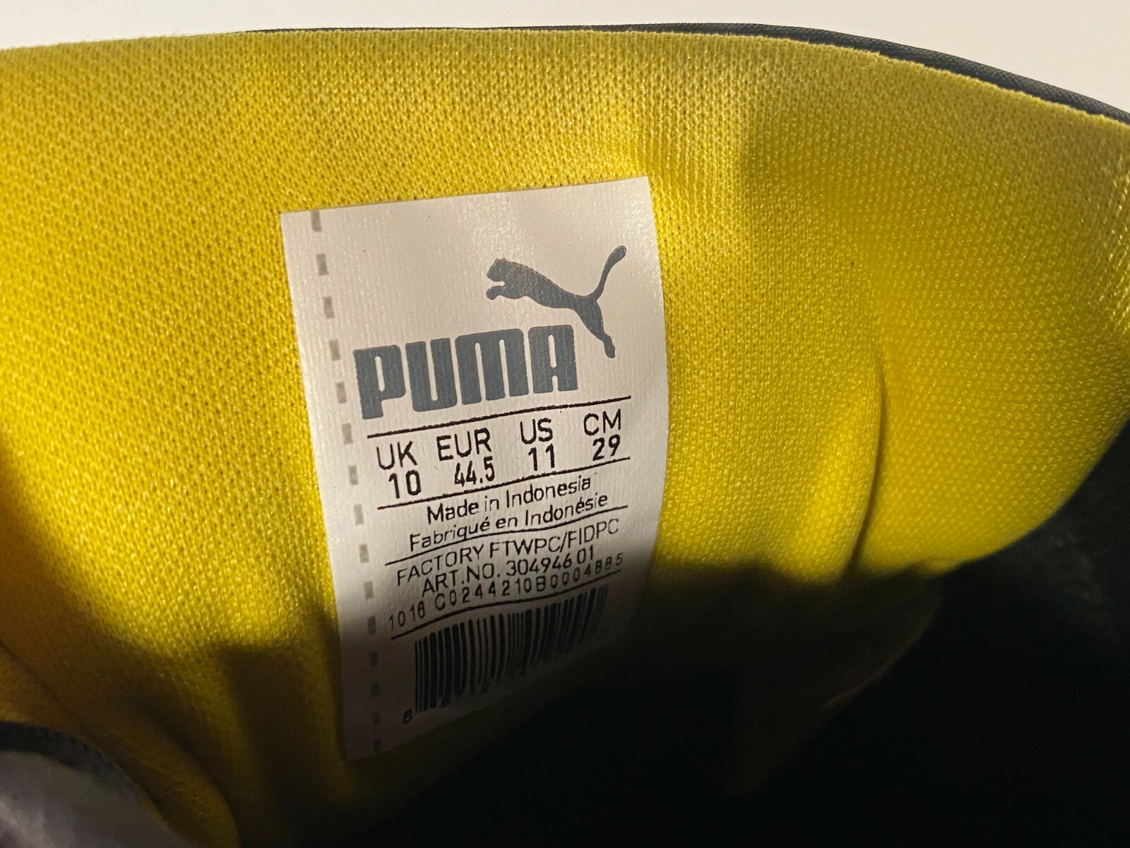 Puma Ferrari Drift Cat Black Yellow Sneakers Men Size… Gem