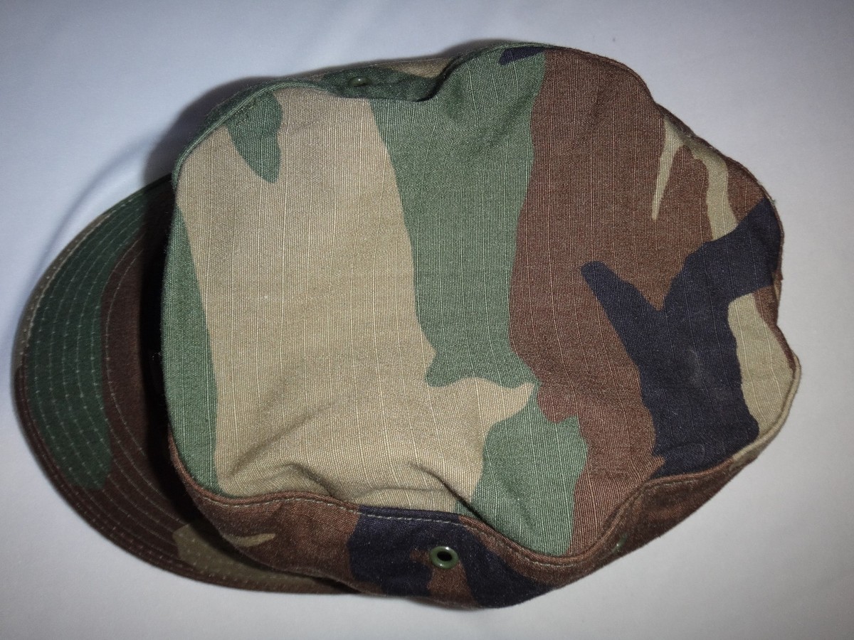 US Army 2nd LIEUTENANT Woodland Camo Cap Hat With Original