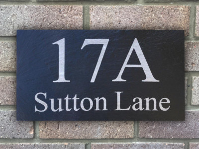 House Gate Names Personalised Engraved Slate House Door Gate Name Number Wall Plaque ...