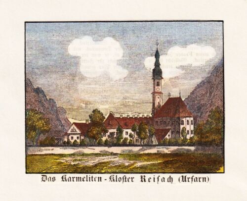 Kloster Reisach Oberaudorf Gesamtansicht Bayern Ansicht Holzstich 1870 - Bild 1 von 1