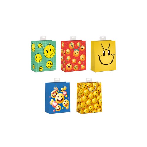 10 Geschenktaschen, Sortiment Small Mini Emojis Lächeln UVP: 17,50 €