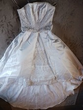 Mori Lee White Wedding Dress With Train And Scarf